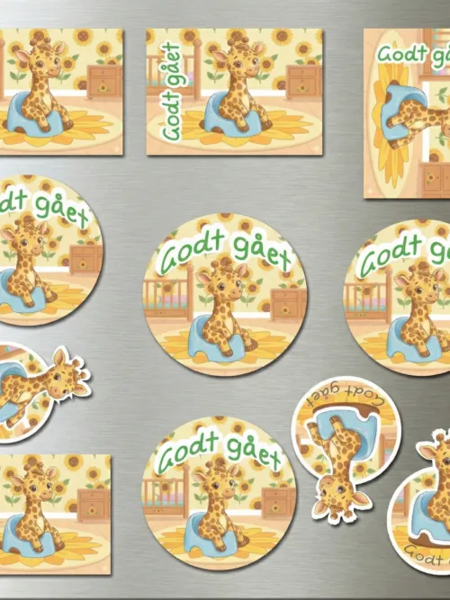 pb_1e Pottemagneter “Godt gået!” – 12 stk. (vælg dit yndlingsdyr)